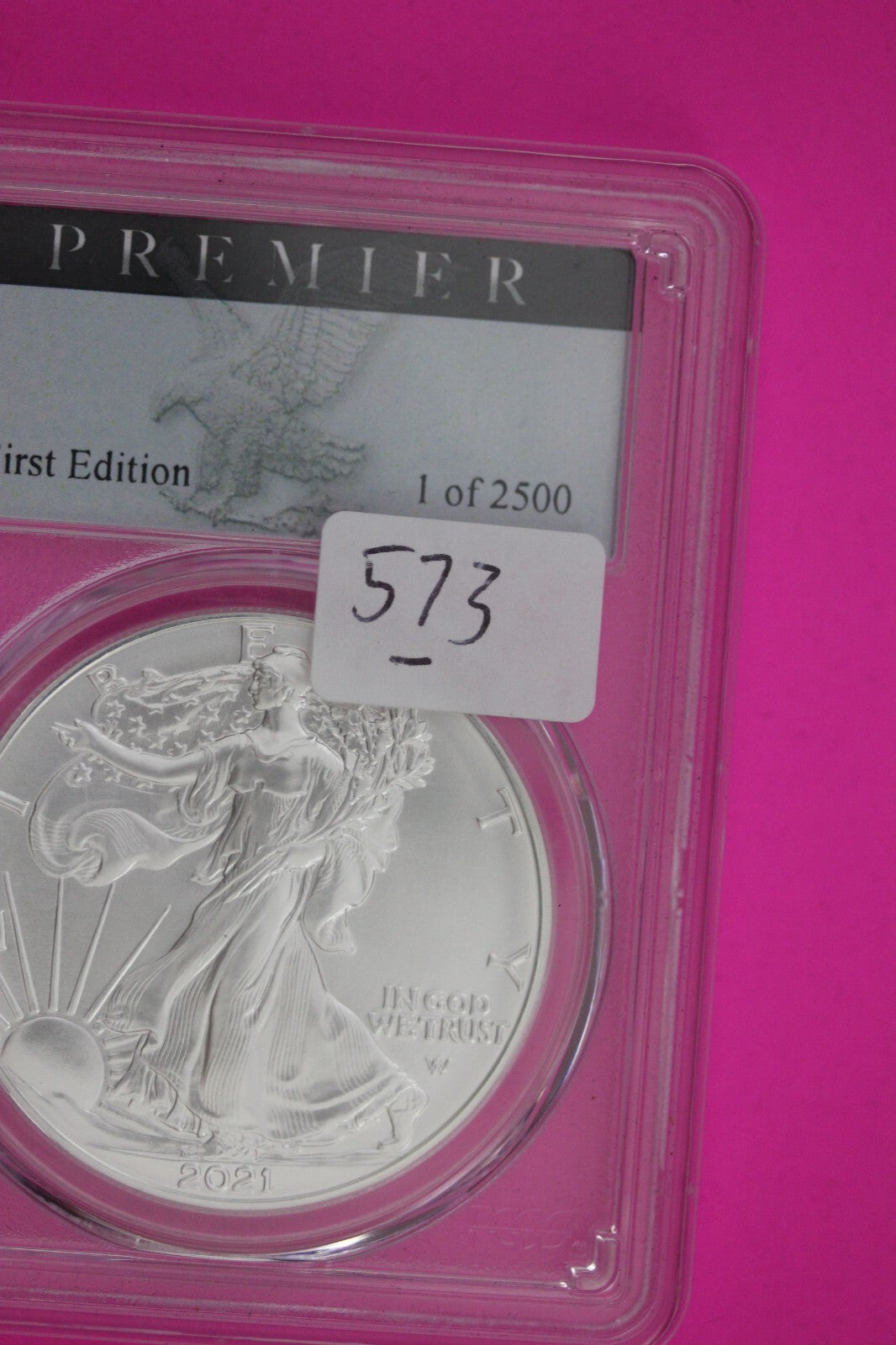 2021 T2 MS 70 Silver Eagle Coin 1 OZ .999 PCGS Certified Graded Authentic 573