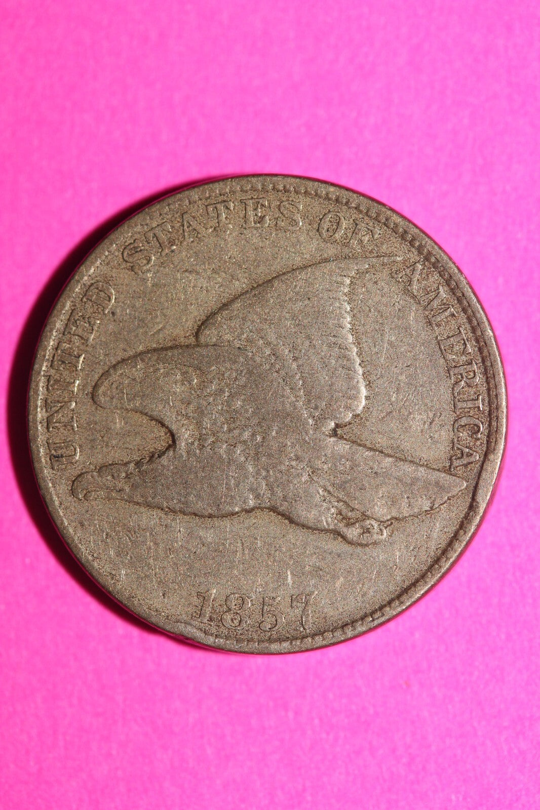 1857 Flying Eagle Cent Penny Exact Scarce Early Type Coin as Pictured 15