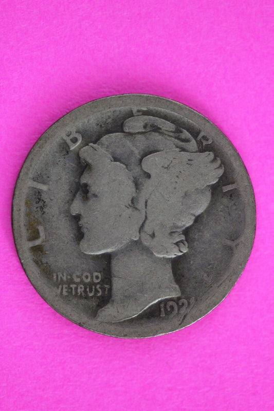 Key Date 1921 P Mercury Winged Liberty Dime Silver You Get Same Coin In Pics 06