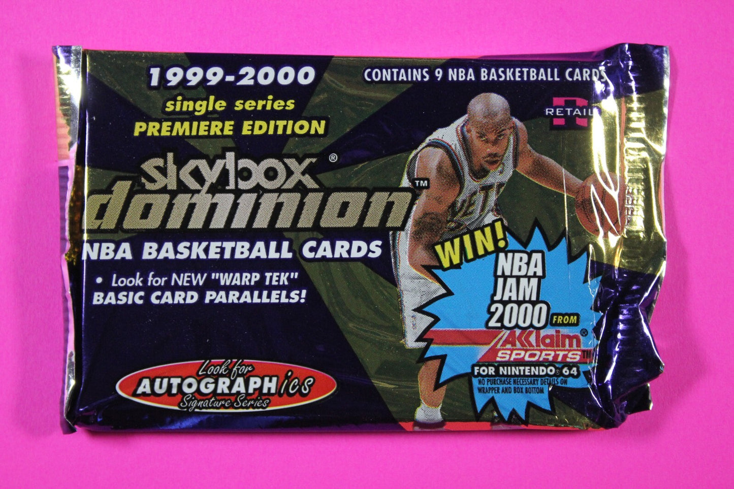 Rare 1999-2000 Skybox Dominion NBA Basketball Retail Pack Exact Pack In Pic 6023