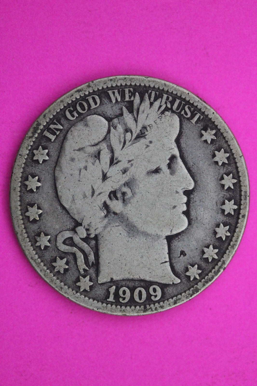 1909 O Barber Liberty Half Dollar Silver Scarce Semi Key Date Coin 0403N