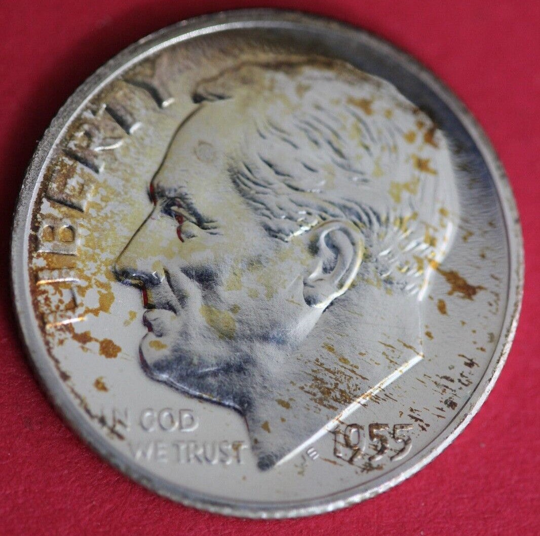 Toned 1955 Silver Proof Roosevelt Dime Exact Coin Shown  67