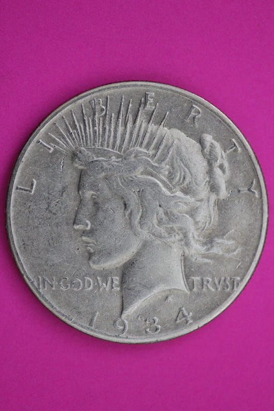 1934 S Liberty Peace Silver Dollar Rare Key Date Coin Guaranteed Authentic 0553N