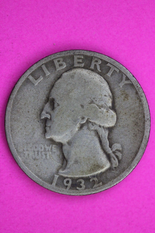 1932 S George Washington Silver Quarter Guaranteed Authentic Genuine Coin 1626