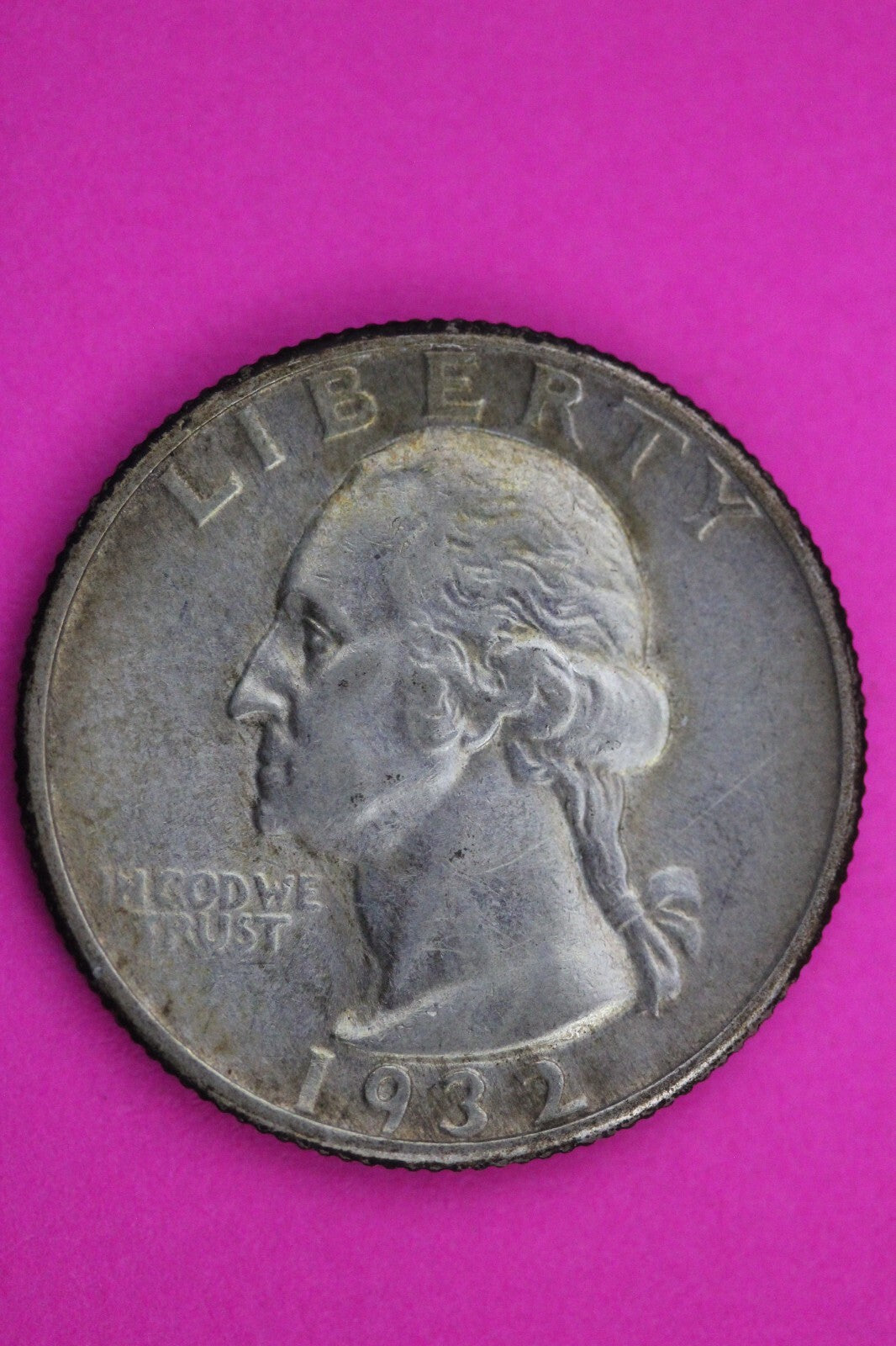 High Grade Toned 1932 P George Washington Quarter Scarce Silver Coin 08