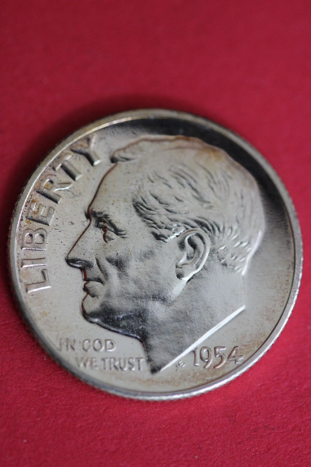 Rainbow Toned 1954 Silver Proof Roosevelt Dime OCE