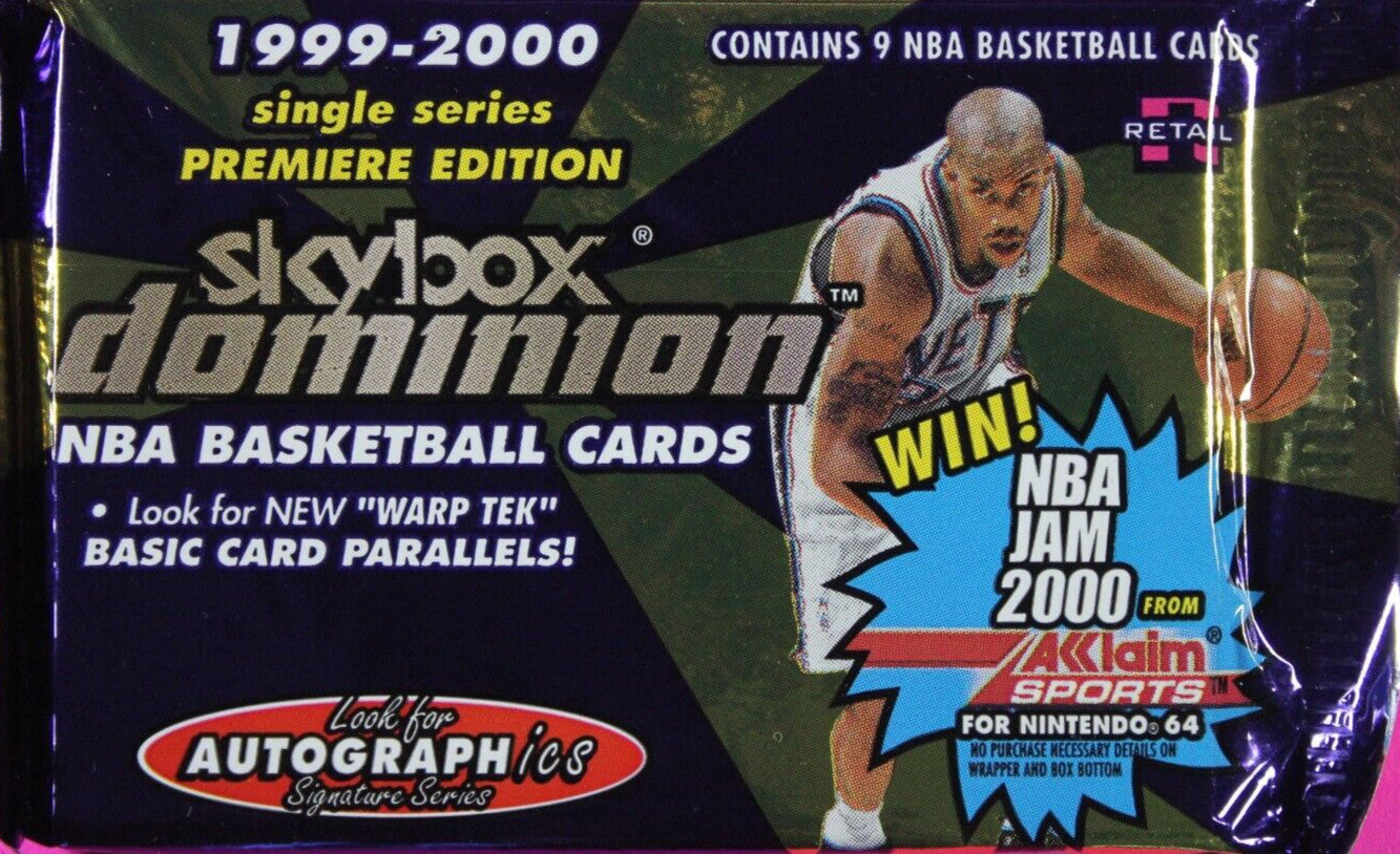 Rare 1999-2000 Skybox Dominion NBA Basketball Hobby Pack Exact Pack In Pics 6014