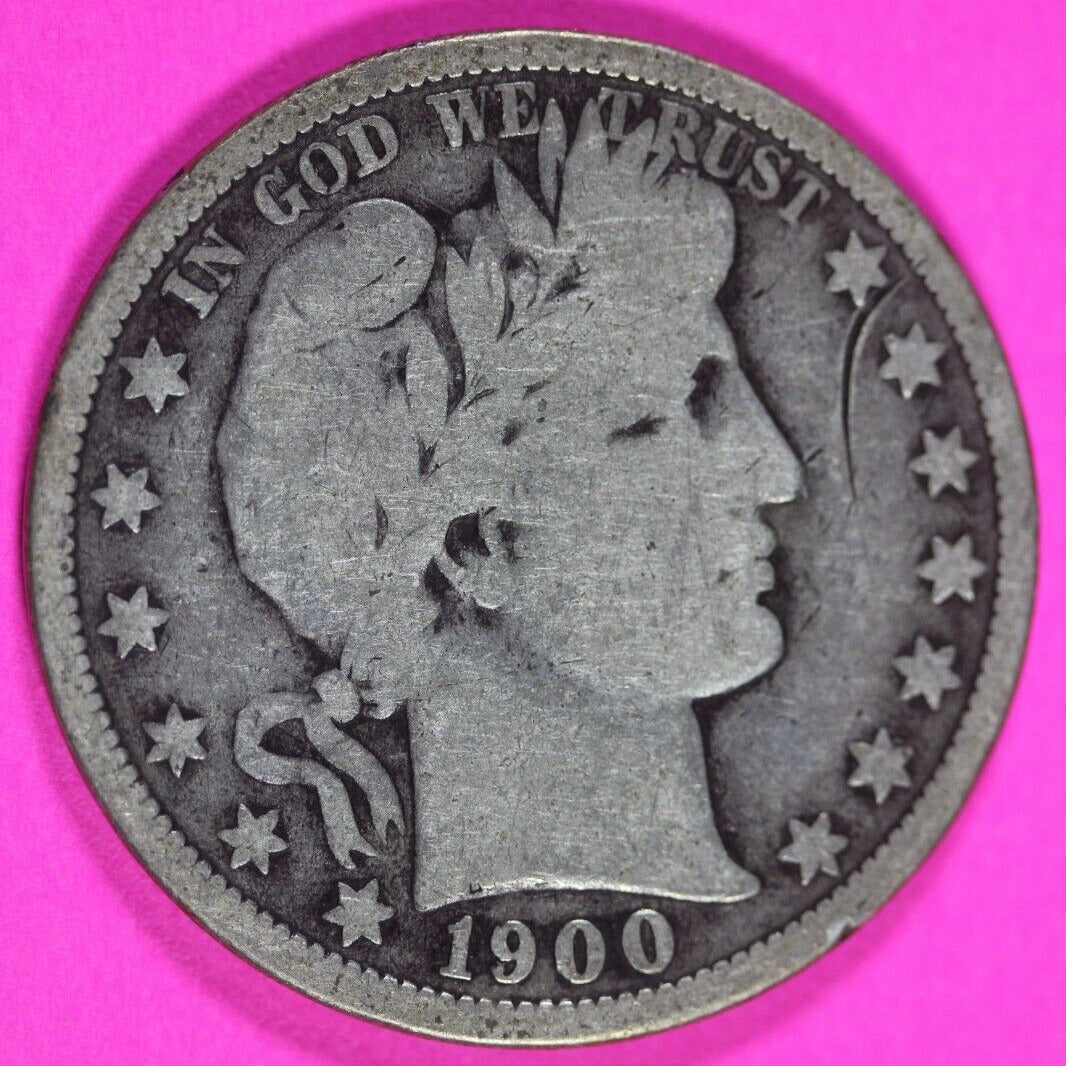 1900 O Barber Liberty Half Dollar Scarce Semi Key Date Coin New Orleans 286