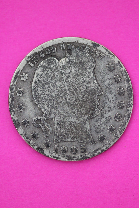 1905 S Barber Liberty Silver Quarter Scarce Semi Key Date San Francisco Mint 79