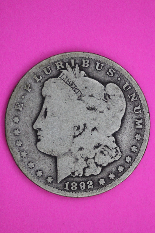 1892 S Morgan Lady Liberty Silver Dollar San Francisco Scarce Date Coin 165