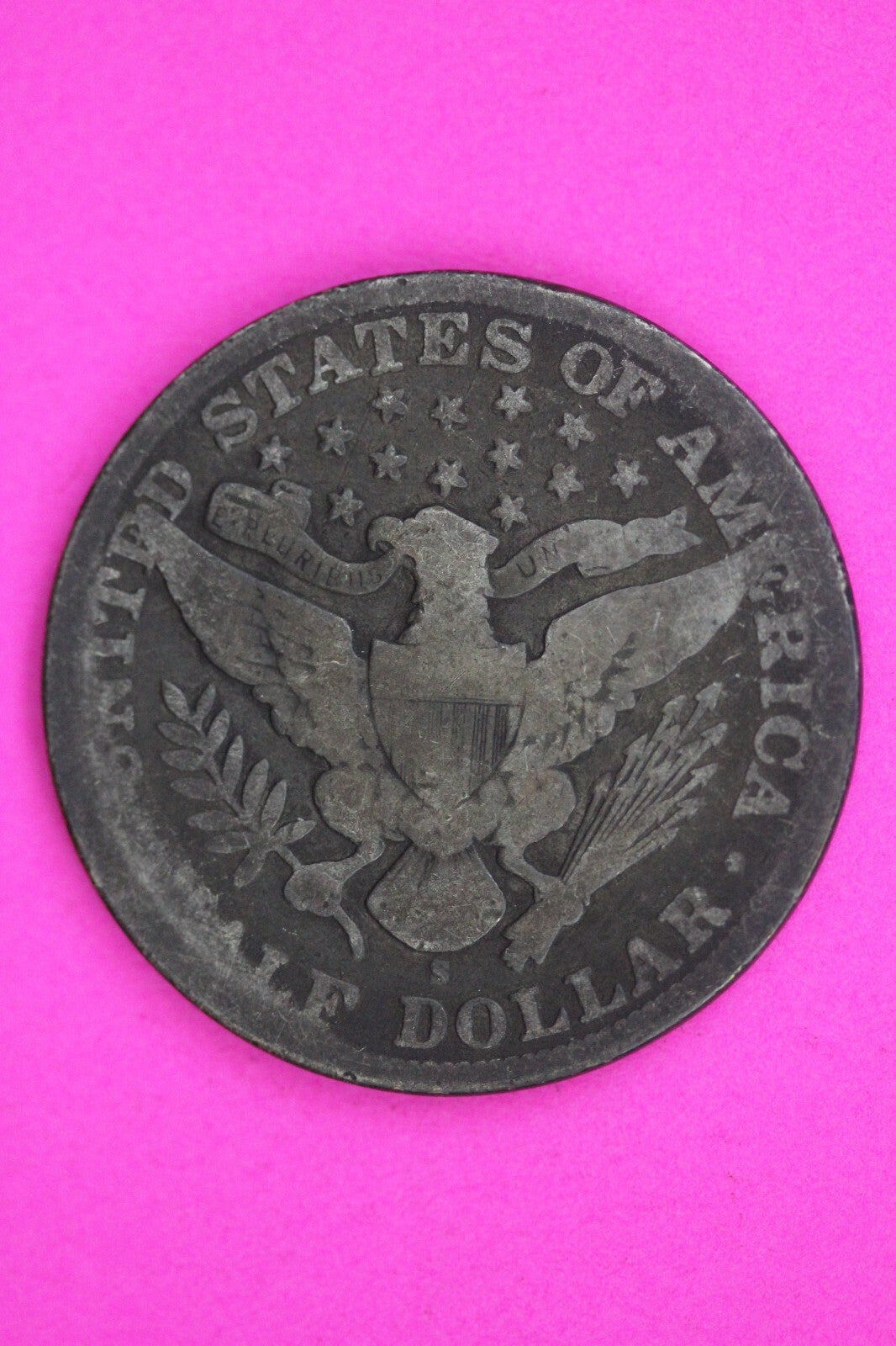 1909 Inverted S Barber Liberty Half Dollar Silver Coin Guaranteed Authentic 1484