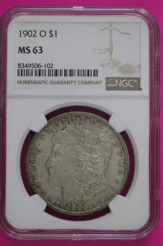 1902 O MS 63 Liberty Morgan Silver Dollar NGC Certified Graded Authentic 703