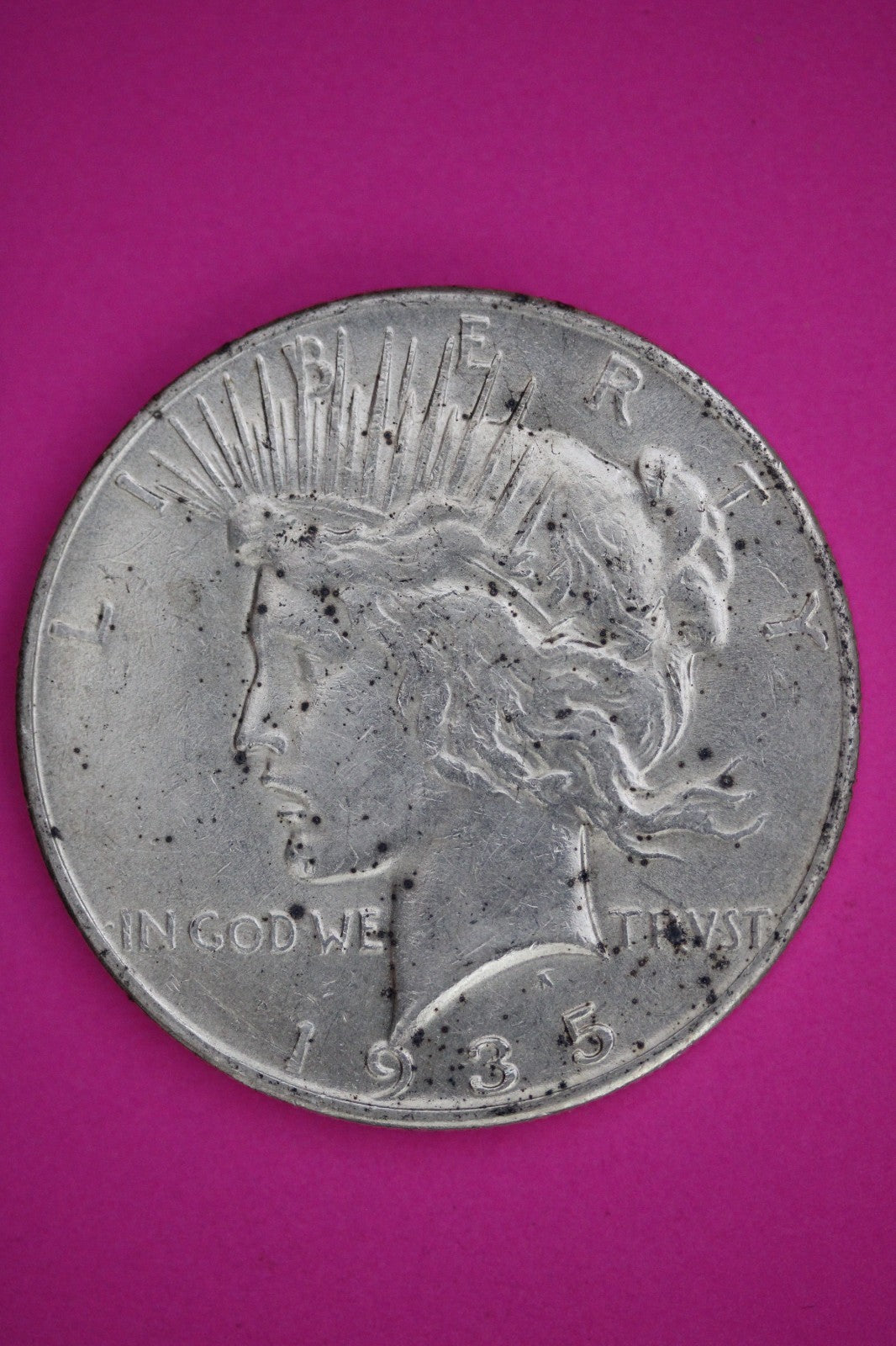 High Grade 1935 P Peace Silver Dollar LIberty Coin Authentic & Genuine 2630