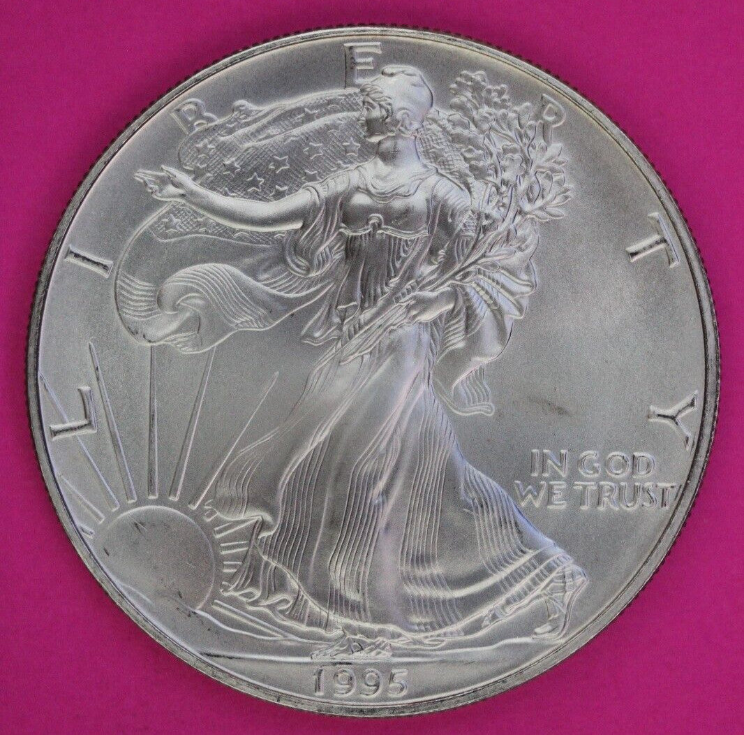 Key Date 1995 BU American Silver Eagle Key Date 1 Ounce 999 Exact Coin Shown 76