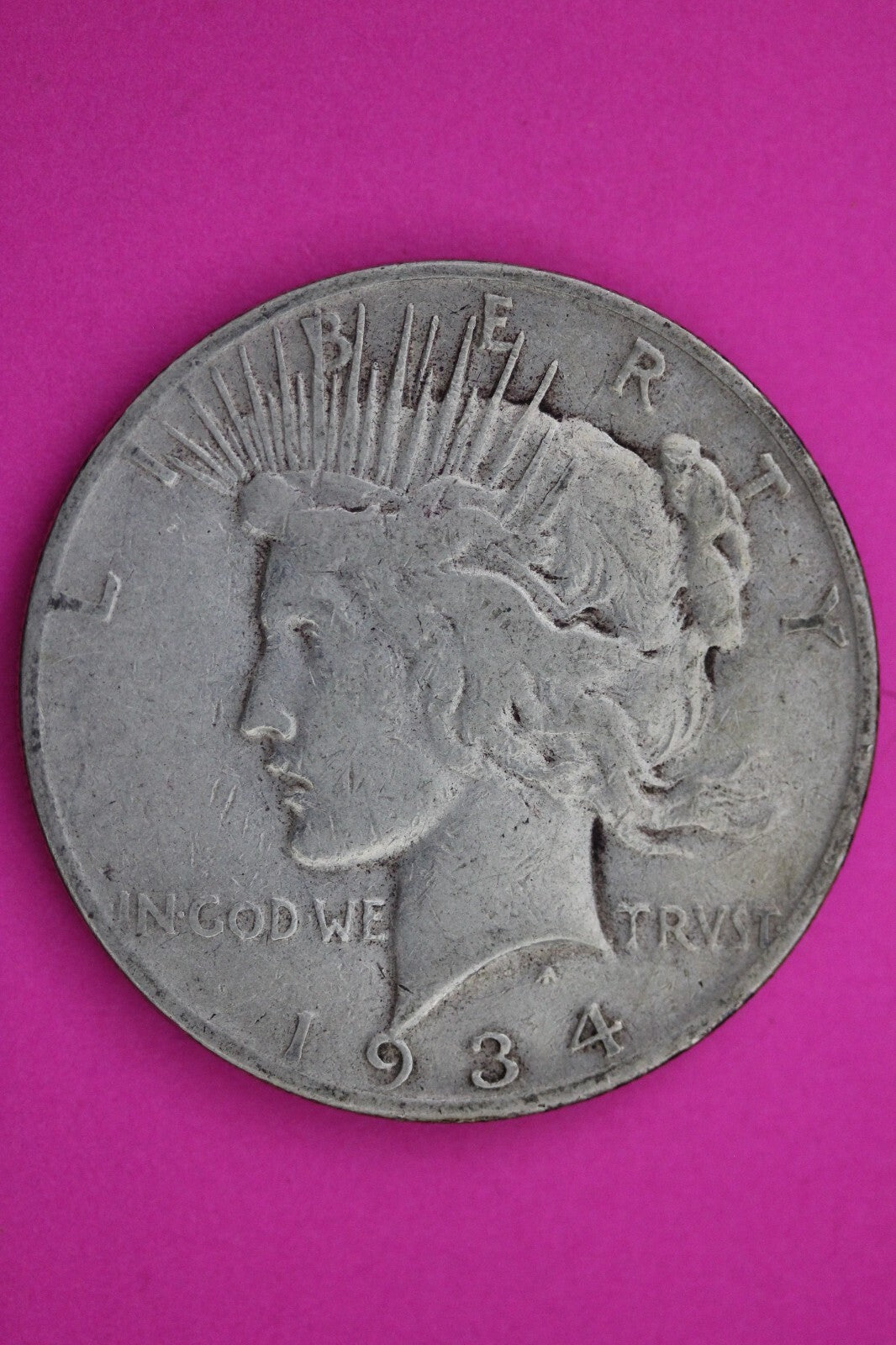 1934 S Liberty Peace Silver Dollar Rare Key Date Coin Guaranteed Authentic 0555N