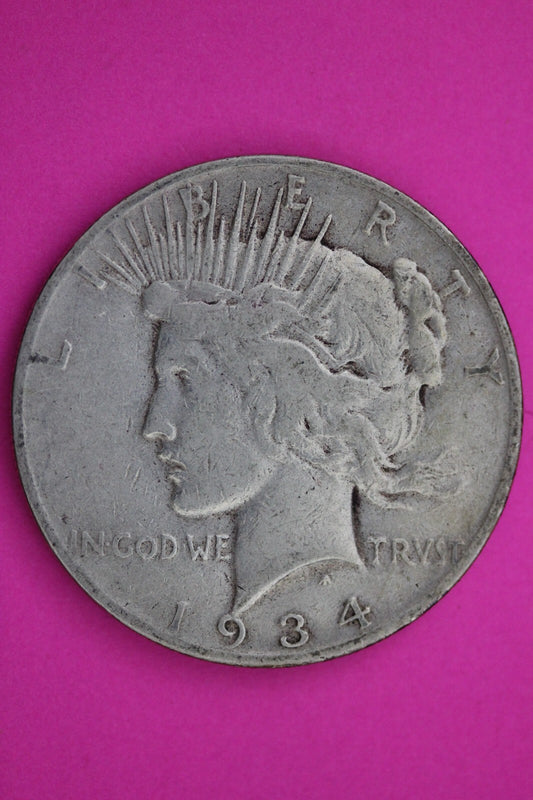 1934 S Liberty Peace Silver Dollar Rare Key Date Coin Guaranteed Authentic 0555N