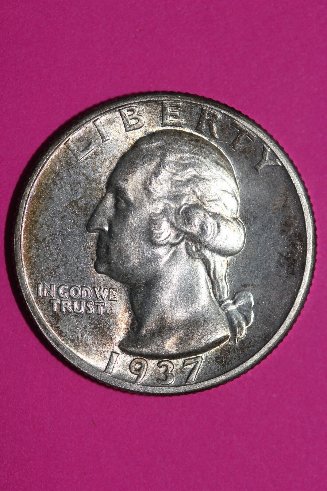 Hi Grade 1937 D George Washington Silver Quarter Coin Guaranteed Authentic 1055