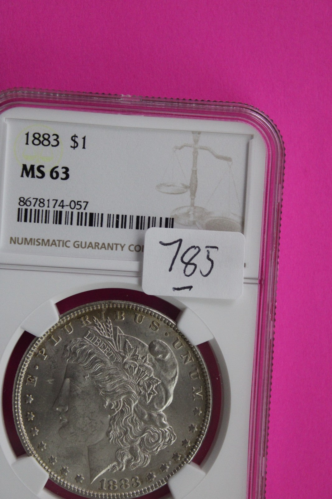 1883 P MS 63 Liberty Morgan Silver Dollar NGC Certified Graded Authentic 785