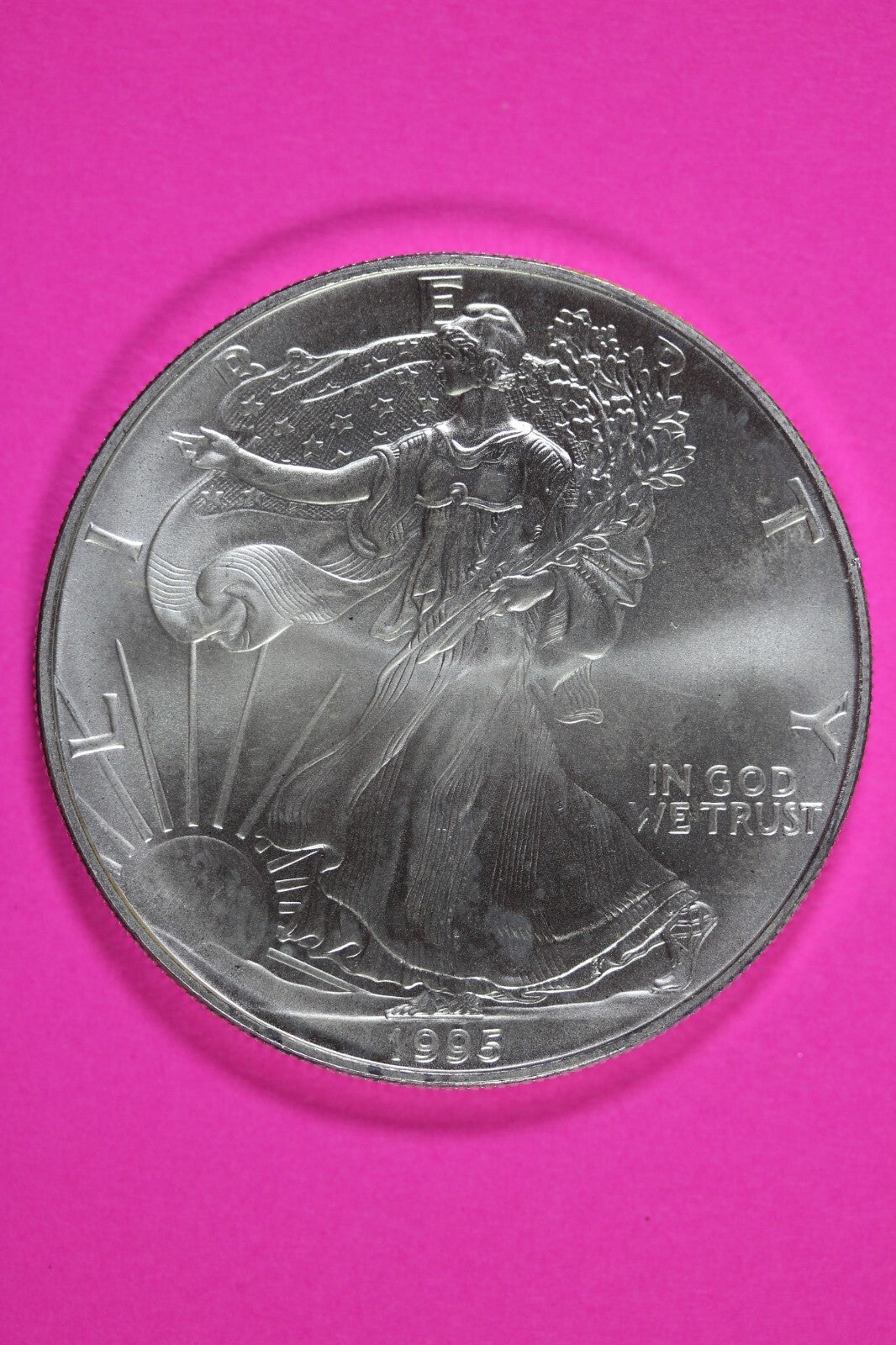 Key Date 1995 BU American Silver Eagle Key Date 1 Ounce .999 Exact Coin Shown 45
