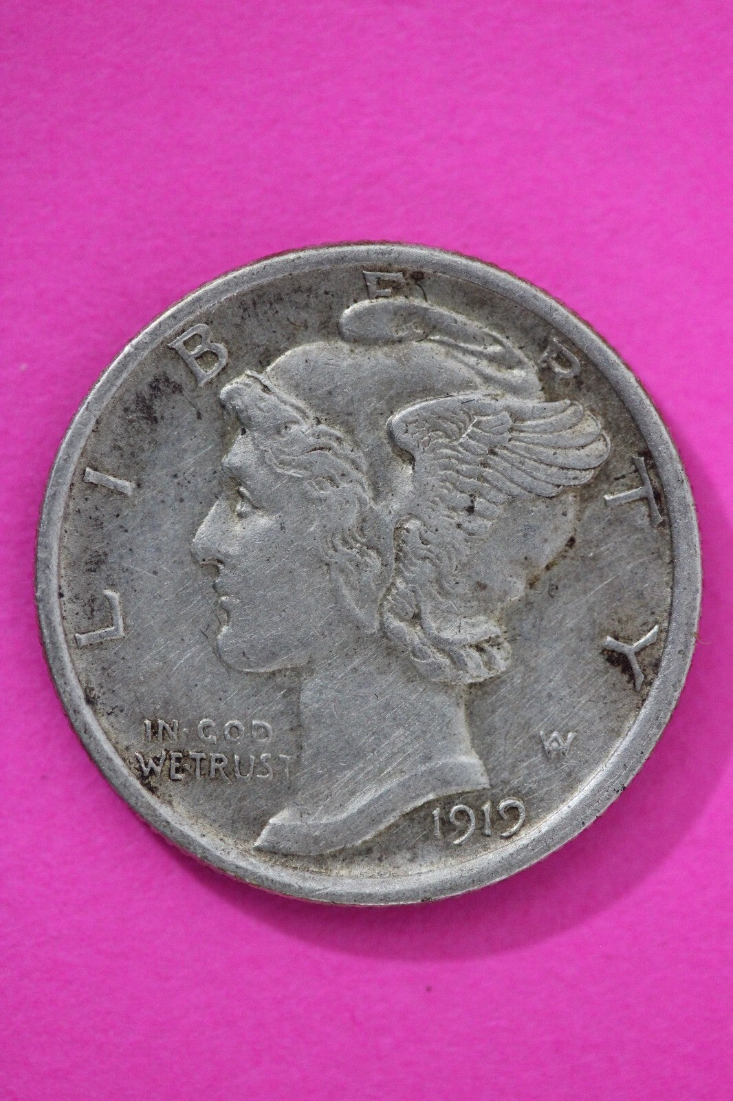 1919 D Mercury Winged Liberty Dime Semi Key Date Exact Same Coin In Pics 65