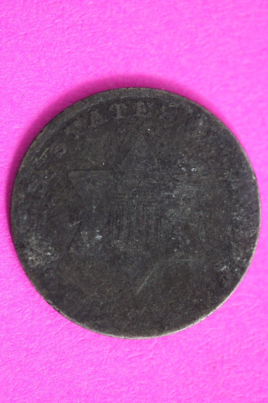 1853 Trime 3 Three Cent Silver Dime Exact Coin Shown In Pics Key Date 57