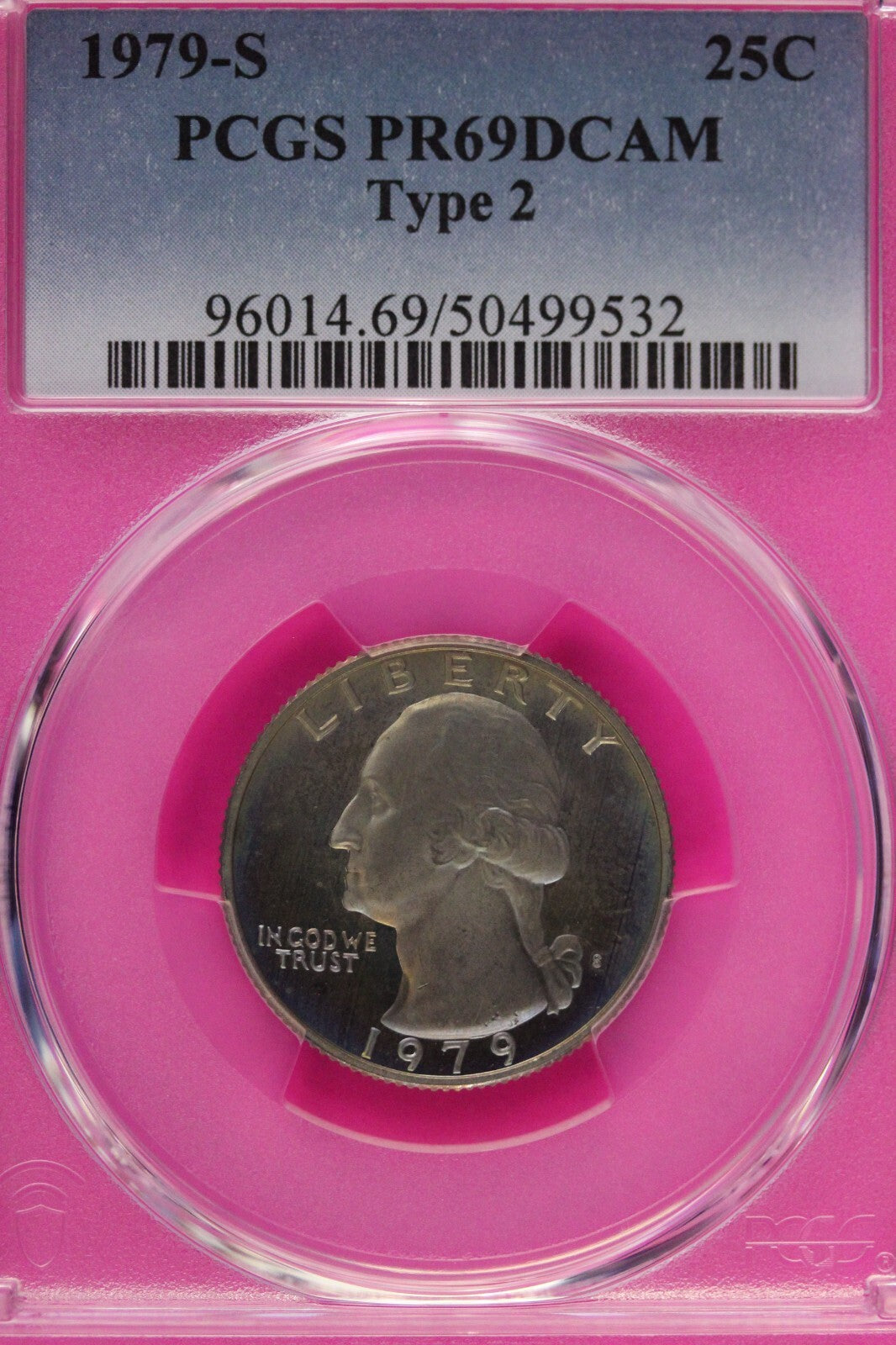 Toned 1979 S Type 2 PR 69 DCAM Washington Quarter PCGS Graded Certified Slab 85