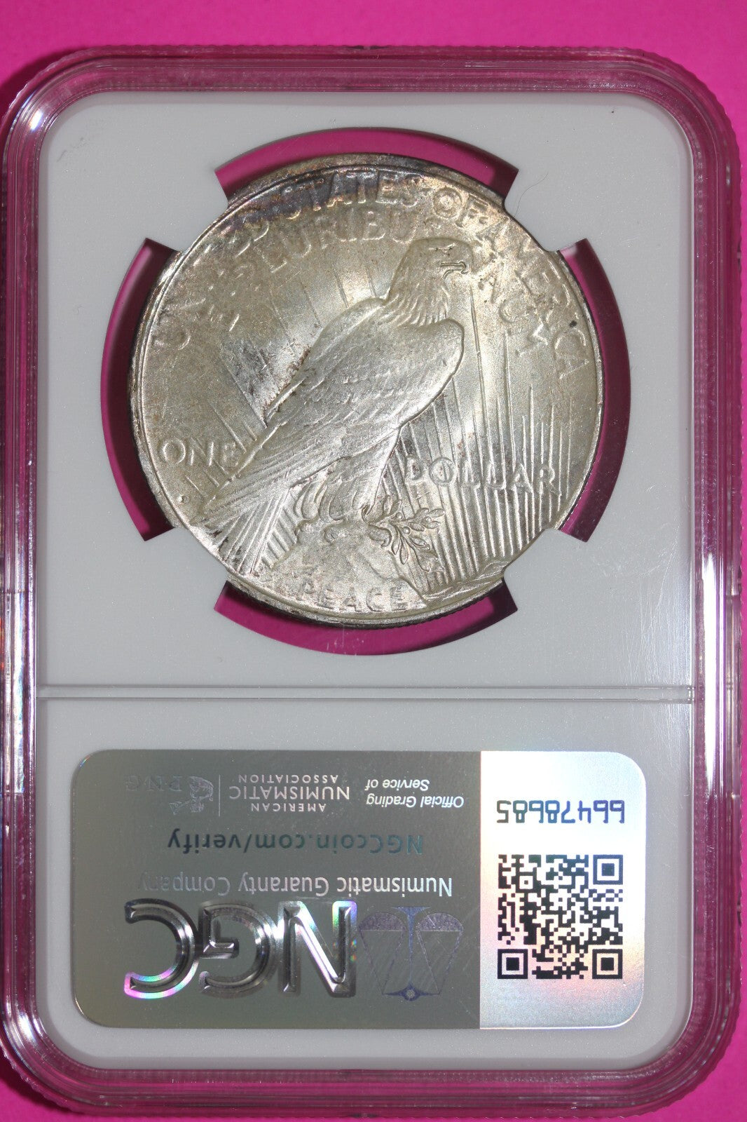 1922 D MS 63 Liberty Peace Silver Dollar NGC Certified Graded Authentic Coin 724