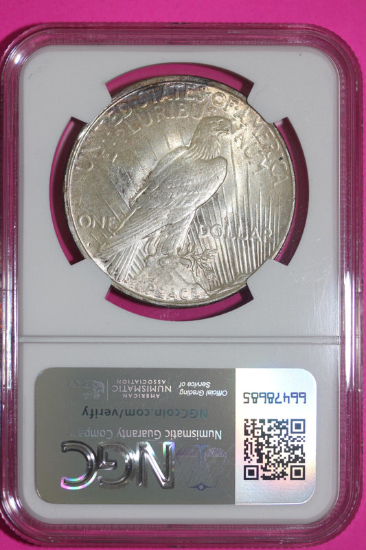 1922 D MS 63 Liberty Peace Silver Dollar NGC Certified Graded Authentic Coin 724