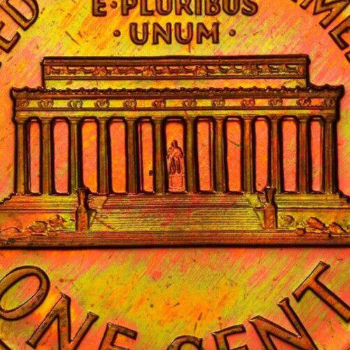 Trueview Rainbow TONED 1961 PR 66 RB Abraham Lincoln Memorial Cent PCGS OCE 392