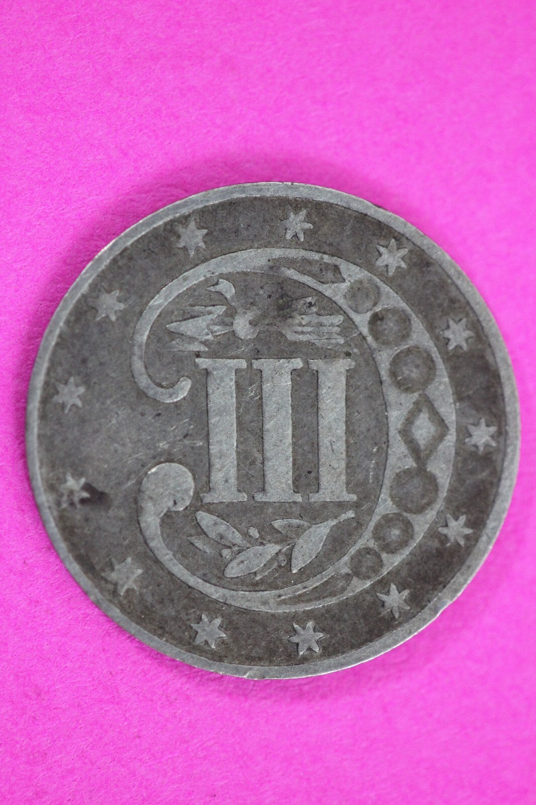 180 Degree Rotated Die 1861 Trime 3 Three Cent Silver Dime Key Date Coin 111