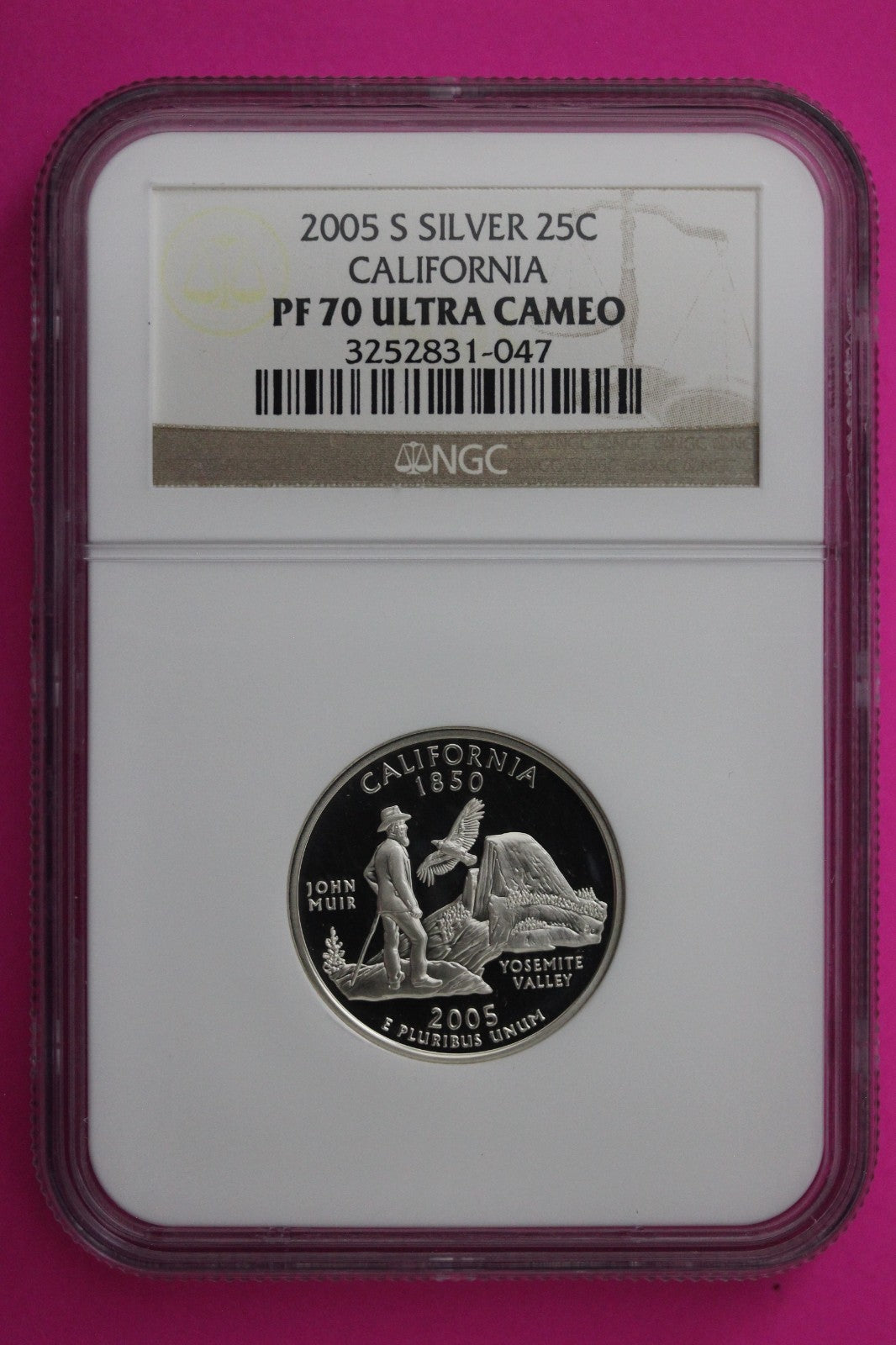 2005 S PF 70 California Silver State Quarter NGC Certified Authentic Slab 441