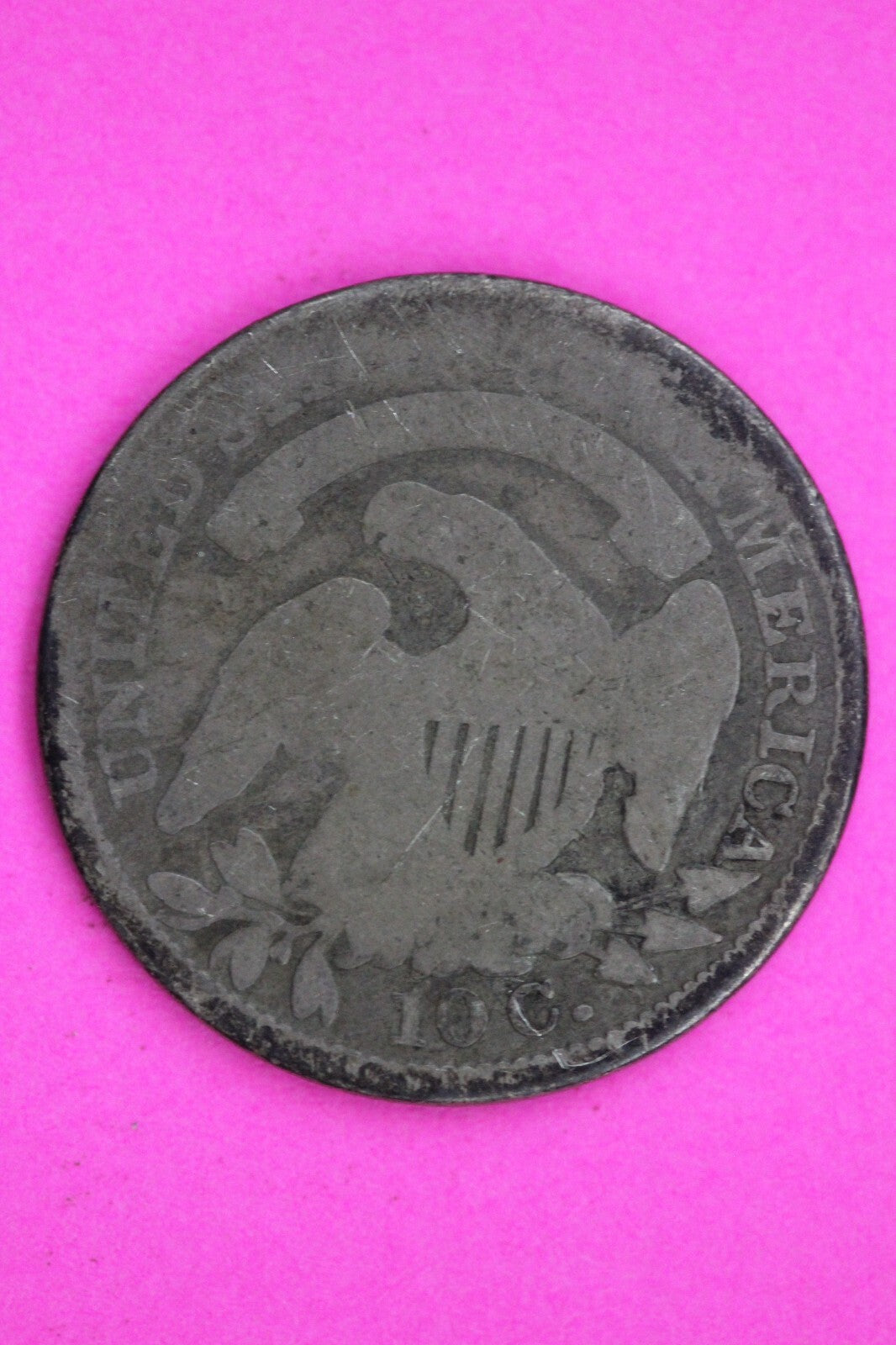 1833 Bust Capped Dime Lady Liberty Silver Coin Guaranteed Authentic Genuine 1368