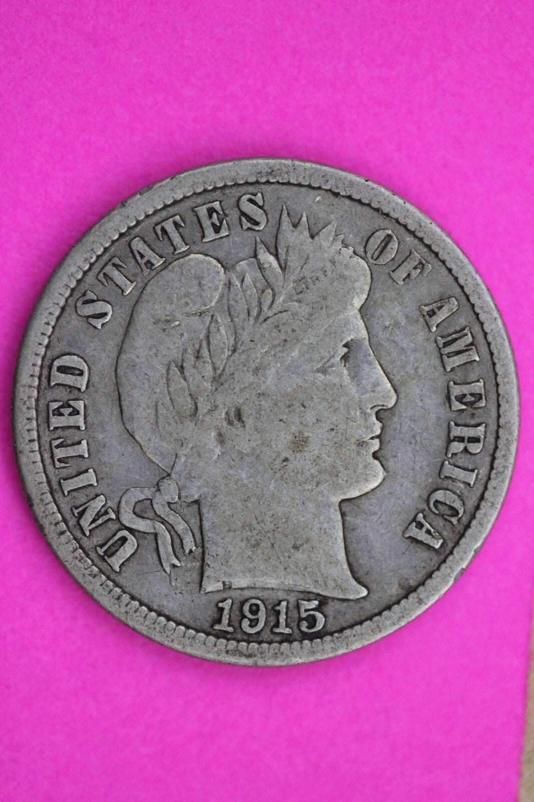 1915 P Barber Liberty Dime Scarce Semi Key Date Silver Coin Free Shipping 0083