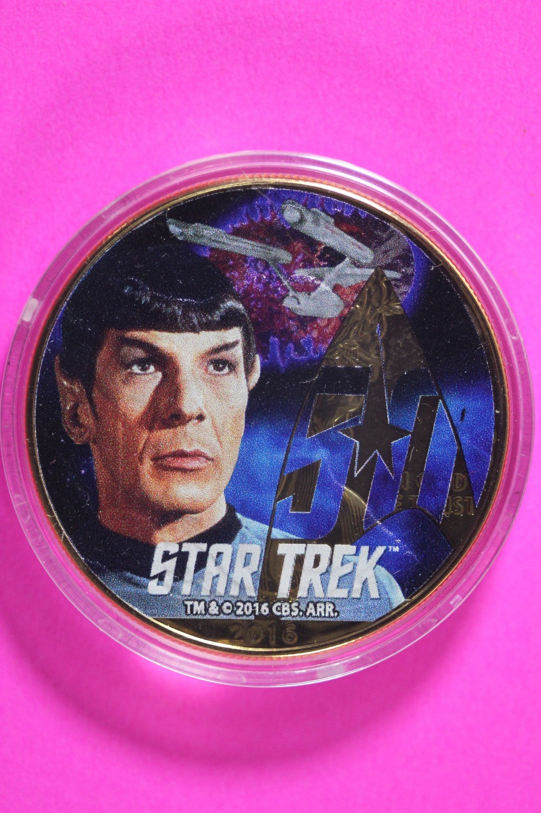 2016 Star Trek Mr Spock Silver Eagle Coin 1 OZ .999 Fine Capsule C188