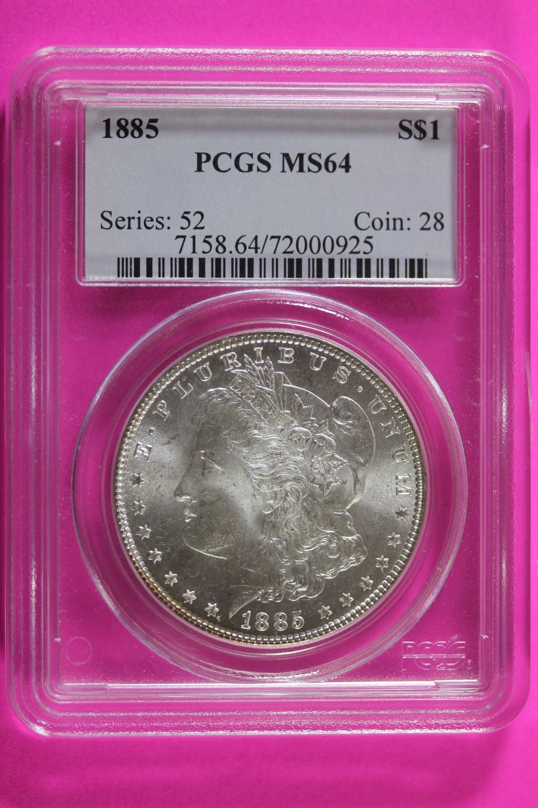 1885 P MS 64 Liberty Morgan Silver Dollar PCGS Graded Authentic Certified 21