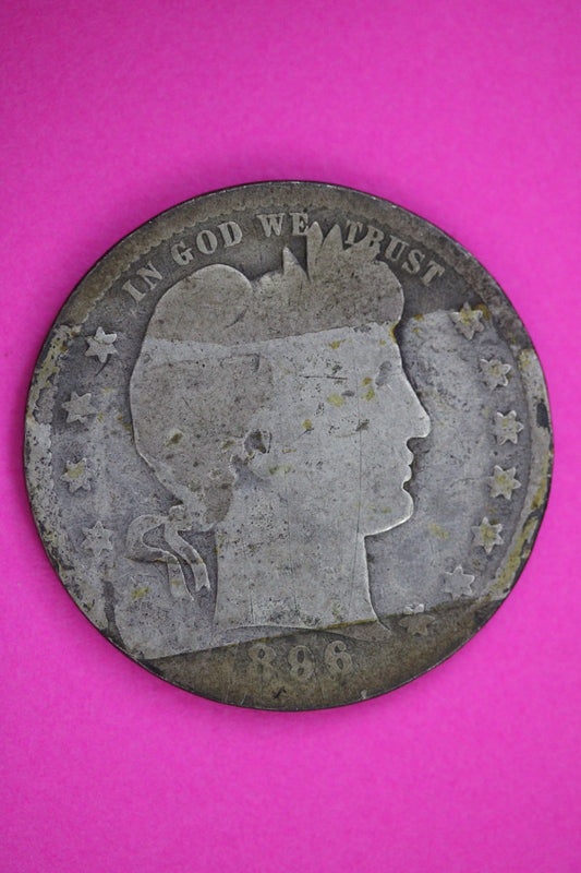 1896 O Barber Liberty Quarter Silver Exact Coin Shown Low Grade Filler 2789