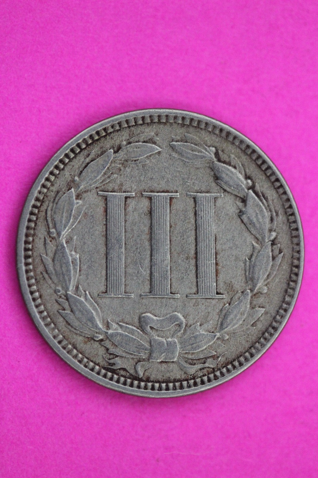 Hi Grade 1869 Three 3 Cent Nickel Scarce Semi Key Date Coin Same Coin In Pic 266