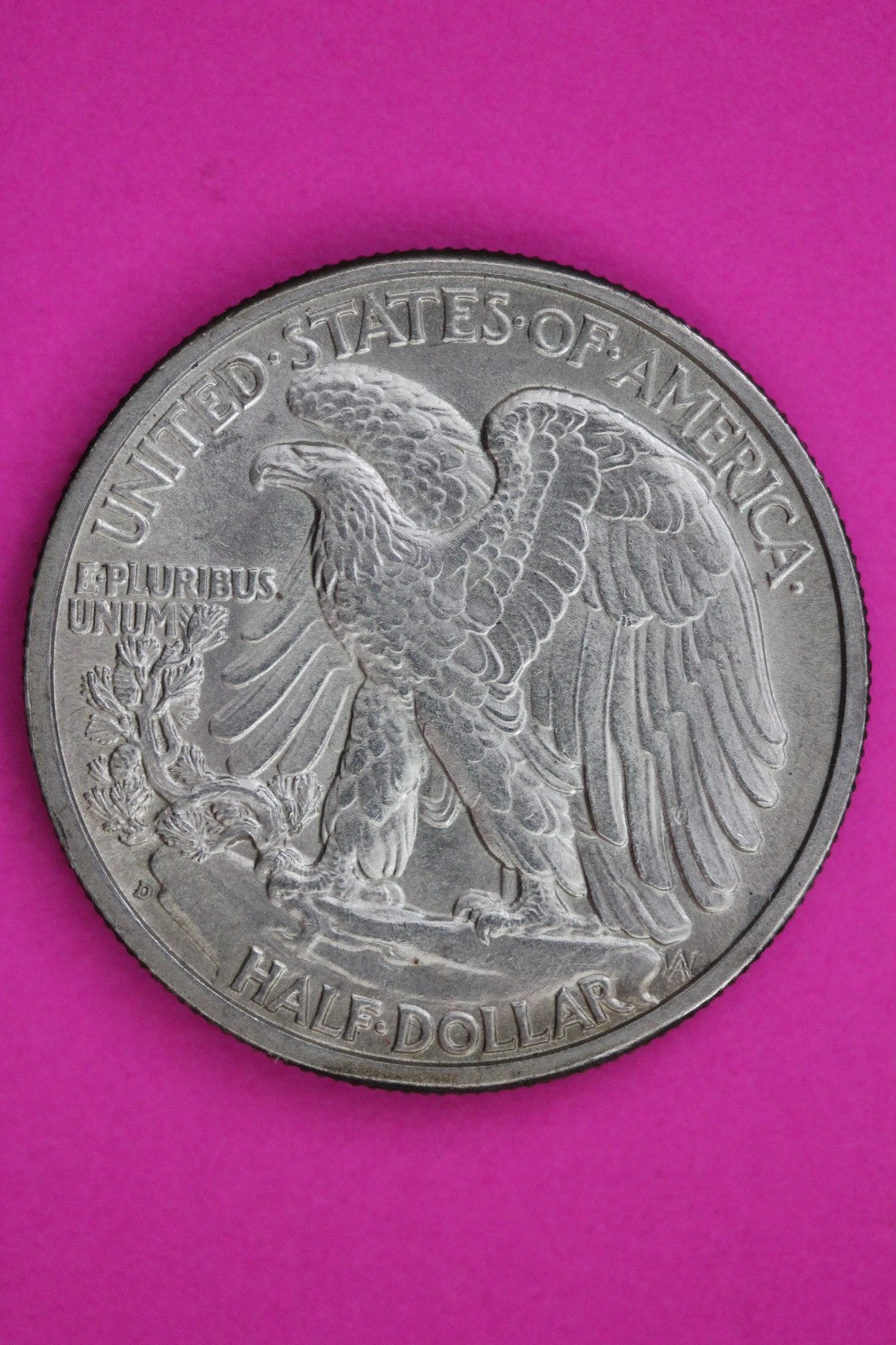 Toned High Grade 1941 D Walking Liberty Walker Half Dollar Coin Authentic 1816