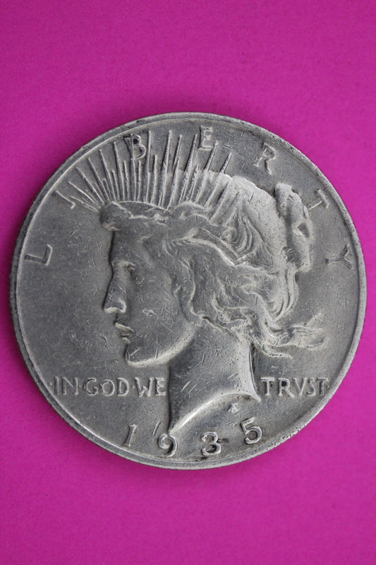 1935 S Peace Liberty Silver Dollar Guaranteed Authentic & Genuine Coin 1634