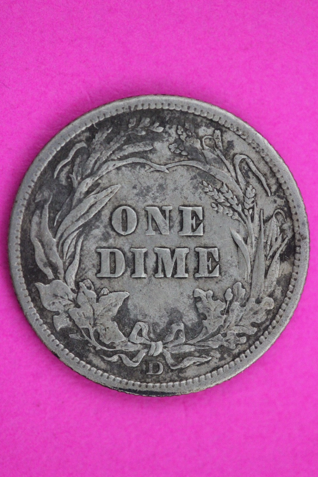 1910 D Barber Liberty Dime Scarce Semi Key Date Silver Coin Free Shipping 0063