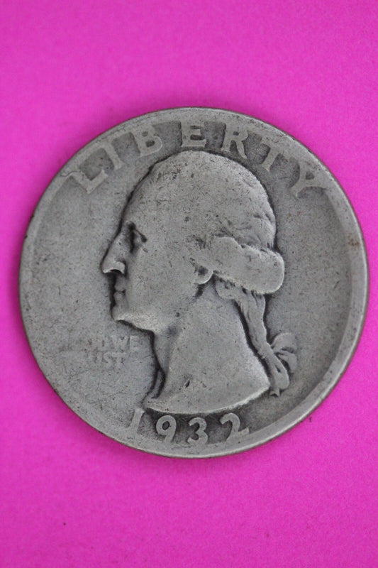 1932 D George Washington Silver Quarter Guaranteed Autthentic Genuine Coin 1476