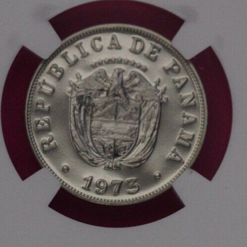 Top Pop 1973 Panama PF 69 Proof  5 Centesimos NGC Graded Authentic Slab 856