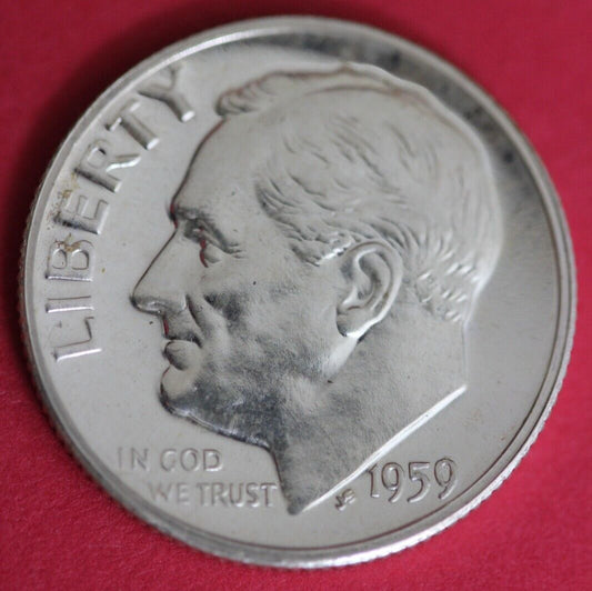 1959 Silver Proof Roosevelt Dime Exact Coin Shown  26