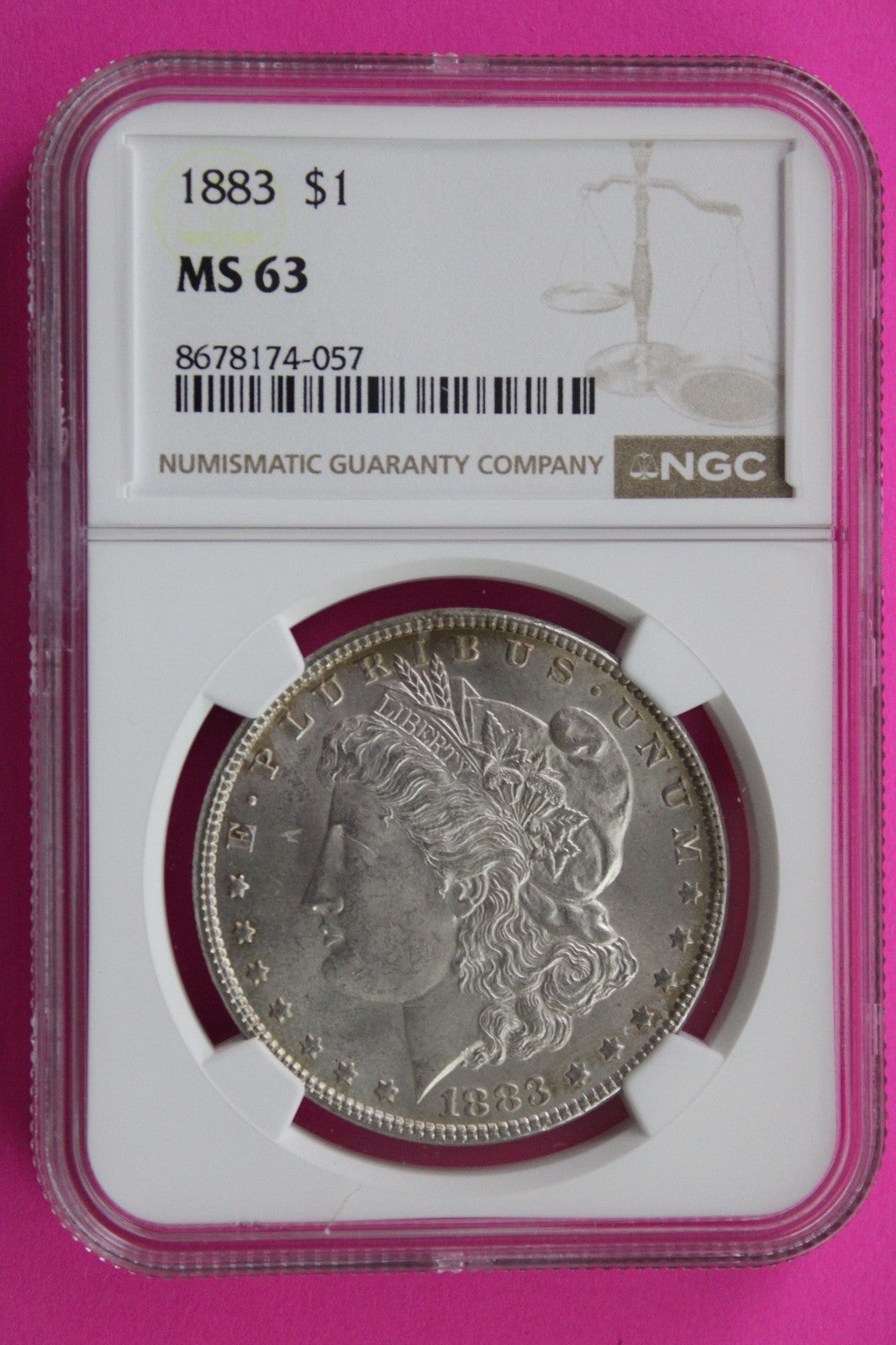 1883 P MS 63 Liberty Morgan Silver Dollar NGC Certified Graded Authentic 785