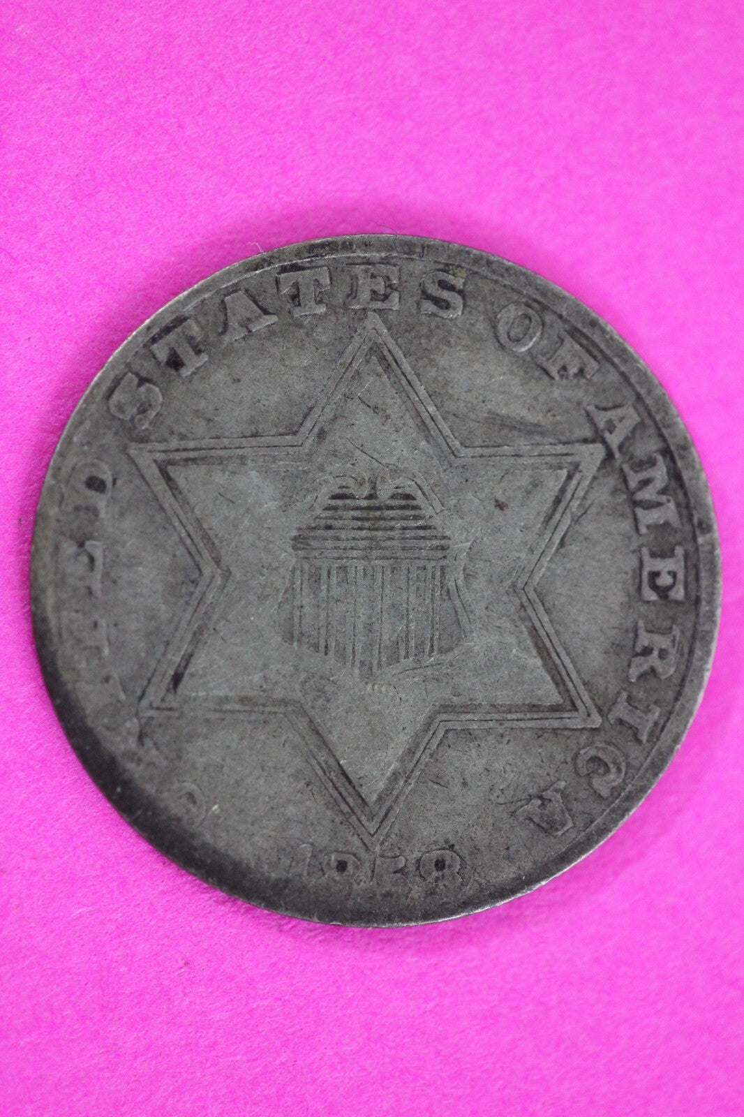 1858 Trime 3 Three Cent Silver Dime Exact Coin Shown In Pics Semi Key Date 93