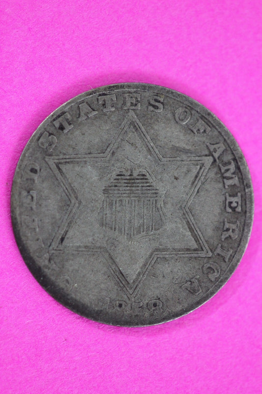 1858 Trime 3 Three Cent Silver Dime Exact Coin Shown In Pics Semi Key Date 93