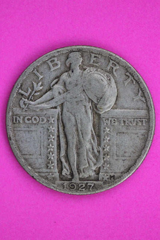 1927 P Standing Liberty Silver Quarter Semi Key Date Coin Exact Coin In Pic 26