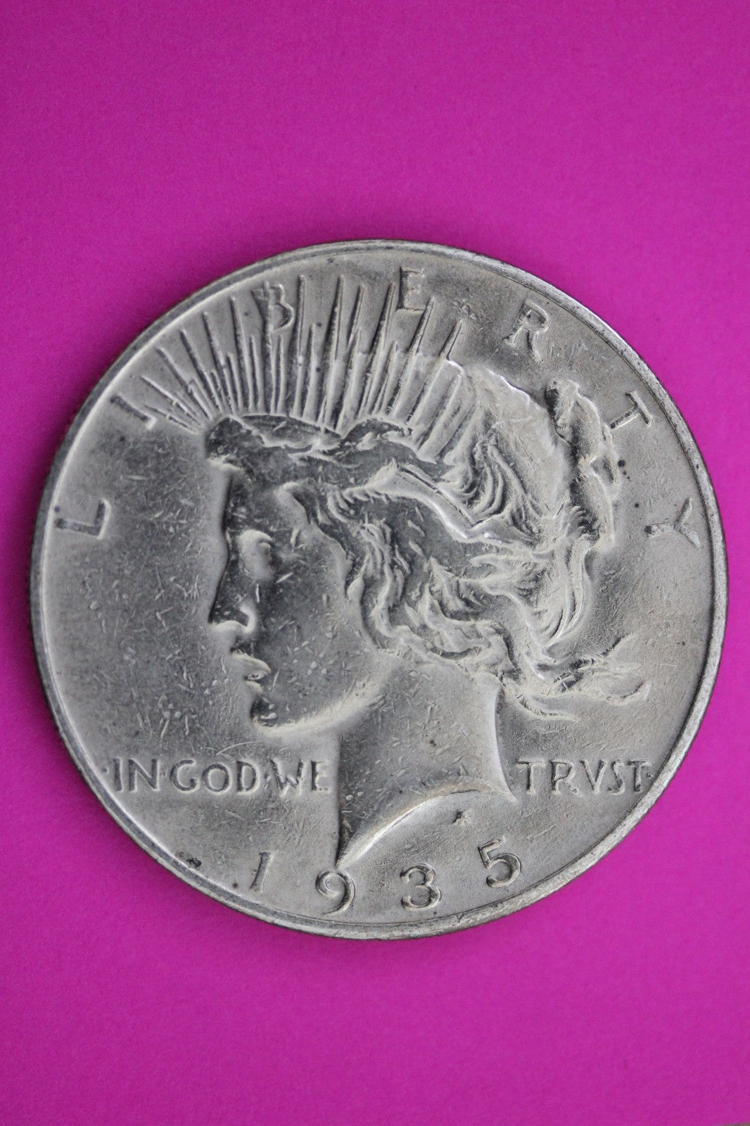 1935 S Peace Silver Dollar LIberty Coin Guaranteed Authentic U.S.A. Seller 1922