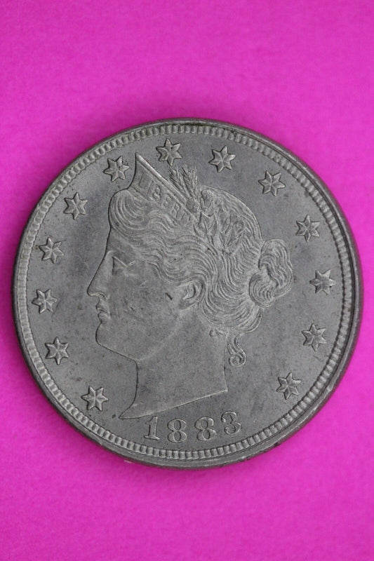 High Grade 1883 No Cents V Liberty Nickel Guaranteed Authentic Genuine Coin 1066