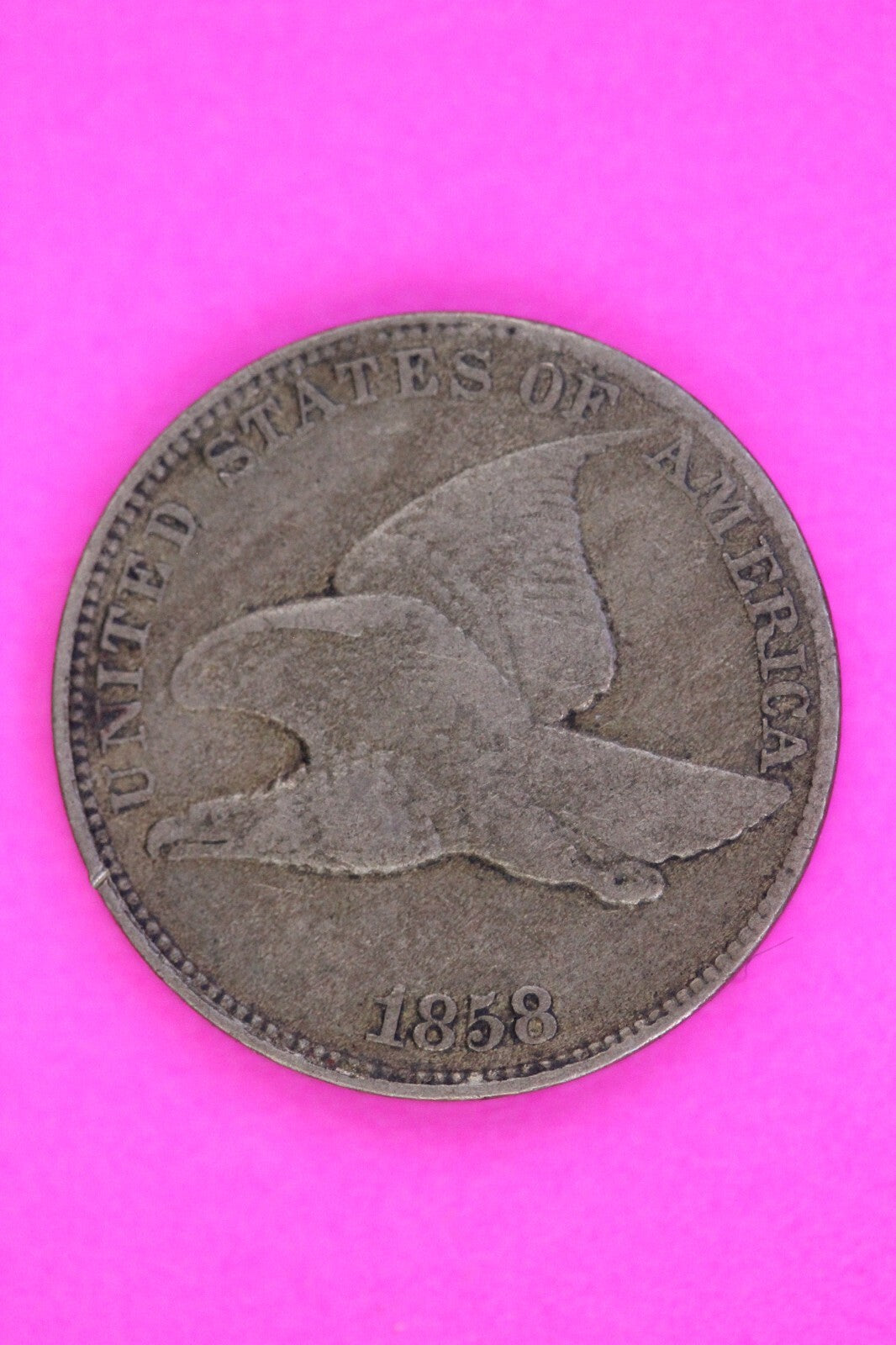 1858 Flying Eagle Cent Penny You Get The Exact Same Scarce Coin In Pics 152